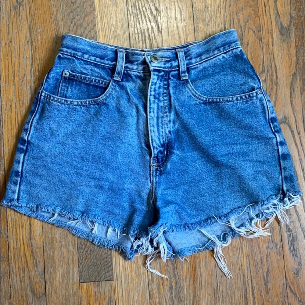 Vintage mom jean cutoffs.